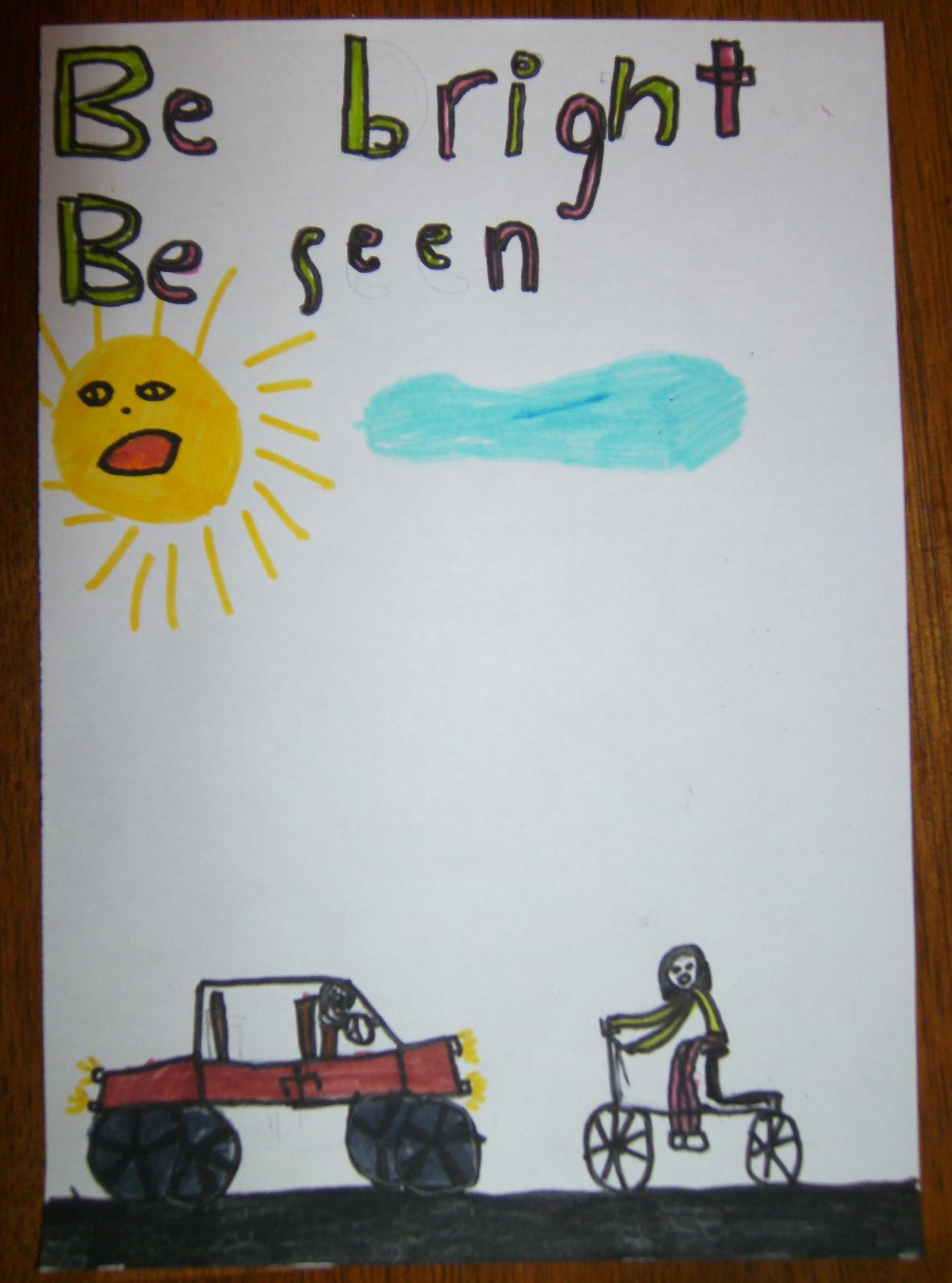 Be Bright, Be Seen!, Road Safety Poster